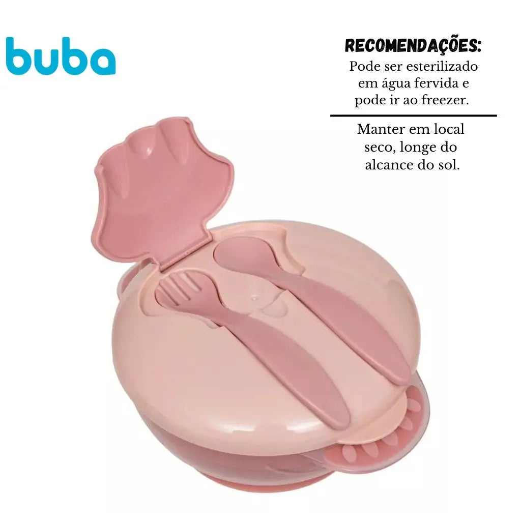 Kit Alimentação Infantil Buba com Ventosa e Talheres