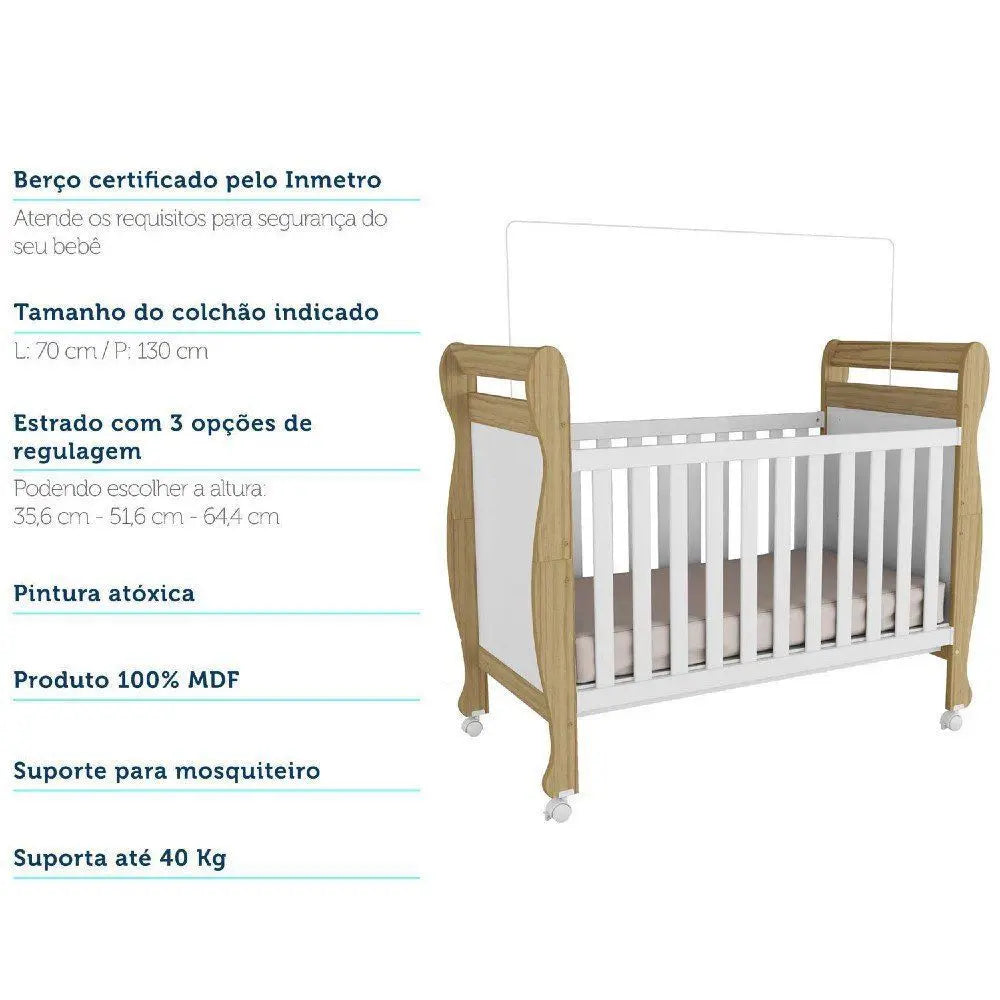 Berço Americano 3 em 1 Maria Móveis Peroba