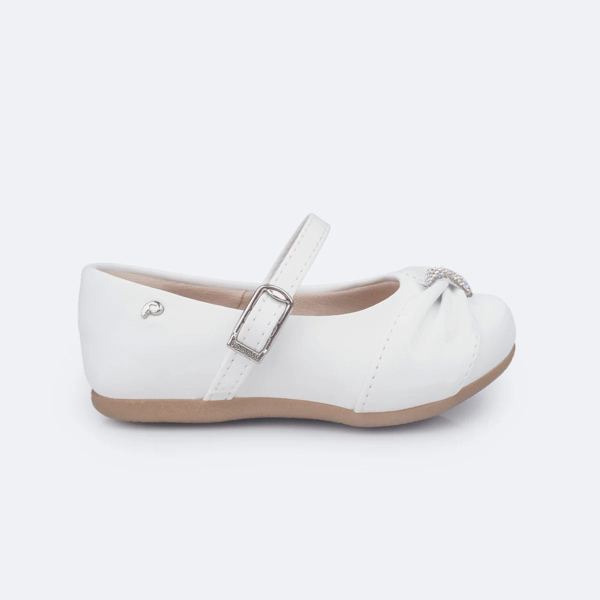 Sapato Pampili Mini Angel Laço Pregas E Strass
