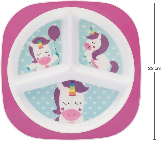 Pratinho Infantil Buba Animal Fun com Divisórias Livre de BPA 6 Meses+