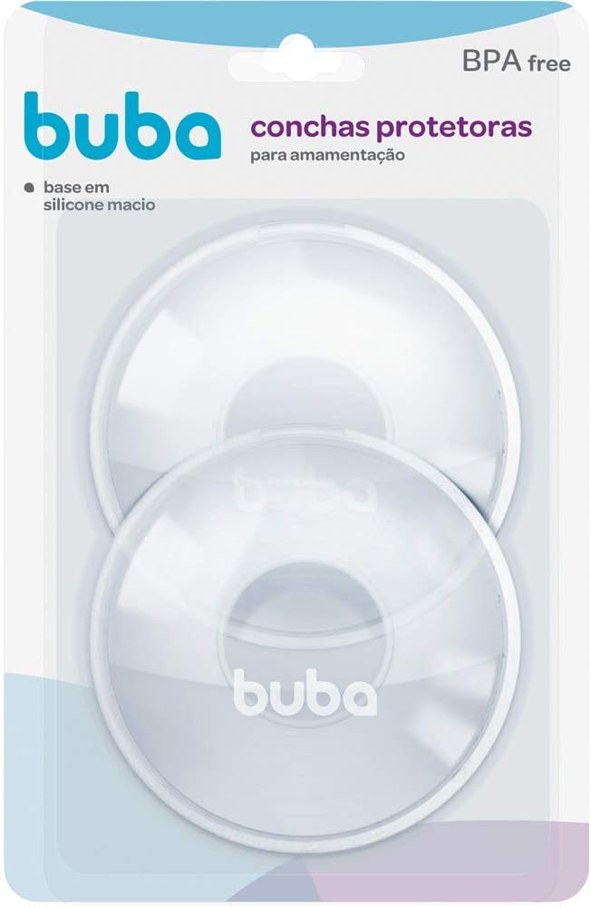 Conchas Protetoras para Amamentação Buba Kit com 2 Unidades Livre de BPA