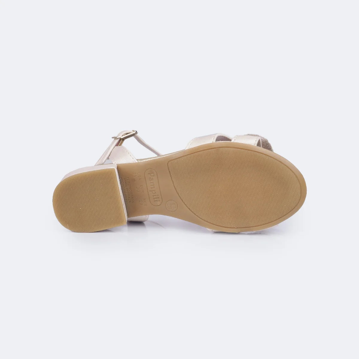 Sandália Infantil com Salto Pampili Fancy com Strass e Pérolas