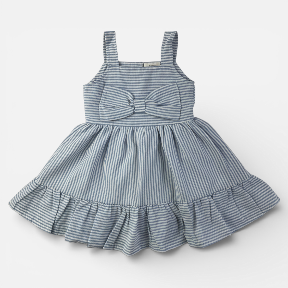 Vestido Infantil Brincar e Arte Listrado com Laço