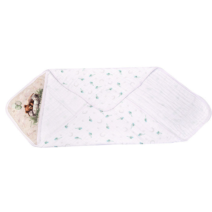 Toalha Soft Muito Mimo Estampada com Capuz Enxoval Unissex