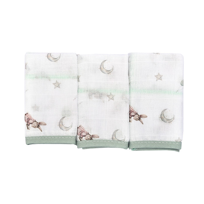 Kit Pano de Boca Muito Mimo Estampado 3 Peças