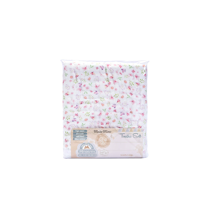 Toalha Infantil Soft Muito Mimo com Capuz estampada Enxoval 80x80cm