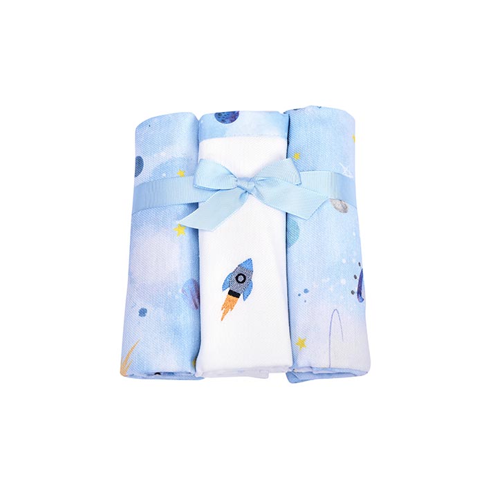 Kit Cueiro Muito Mimo Bordado 80x80cm 3 Peças