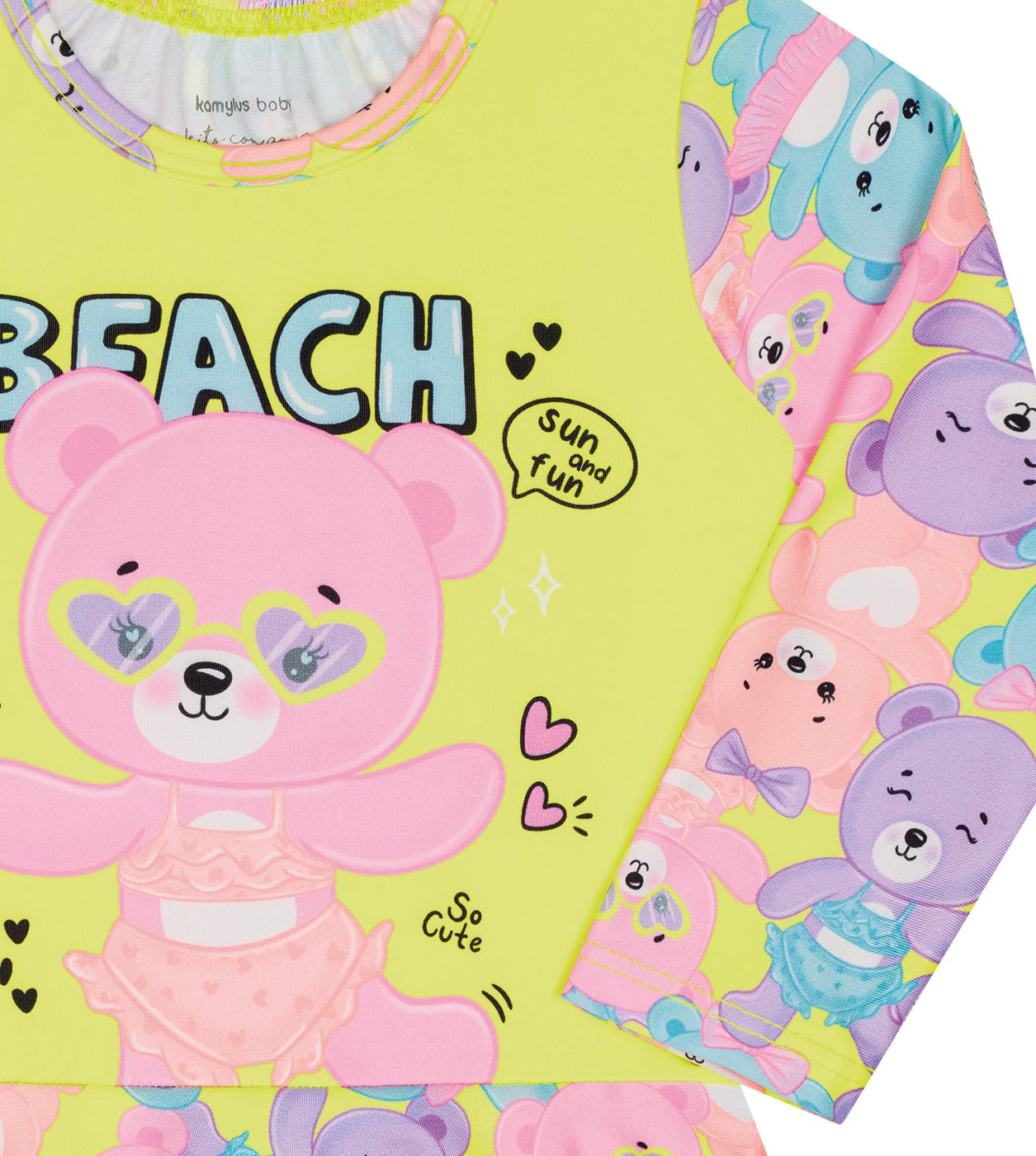 Maiô Manga Longa Kamylus Tchibum Beach UV50+ – Proteção Solar para Praia e Piscina