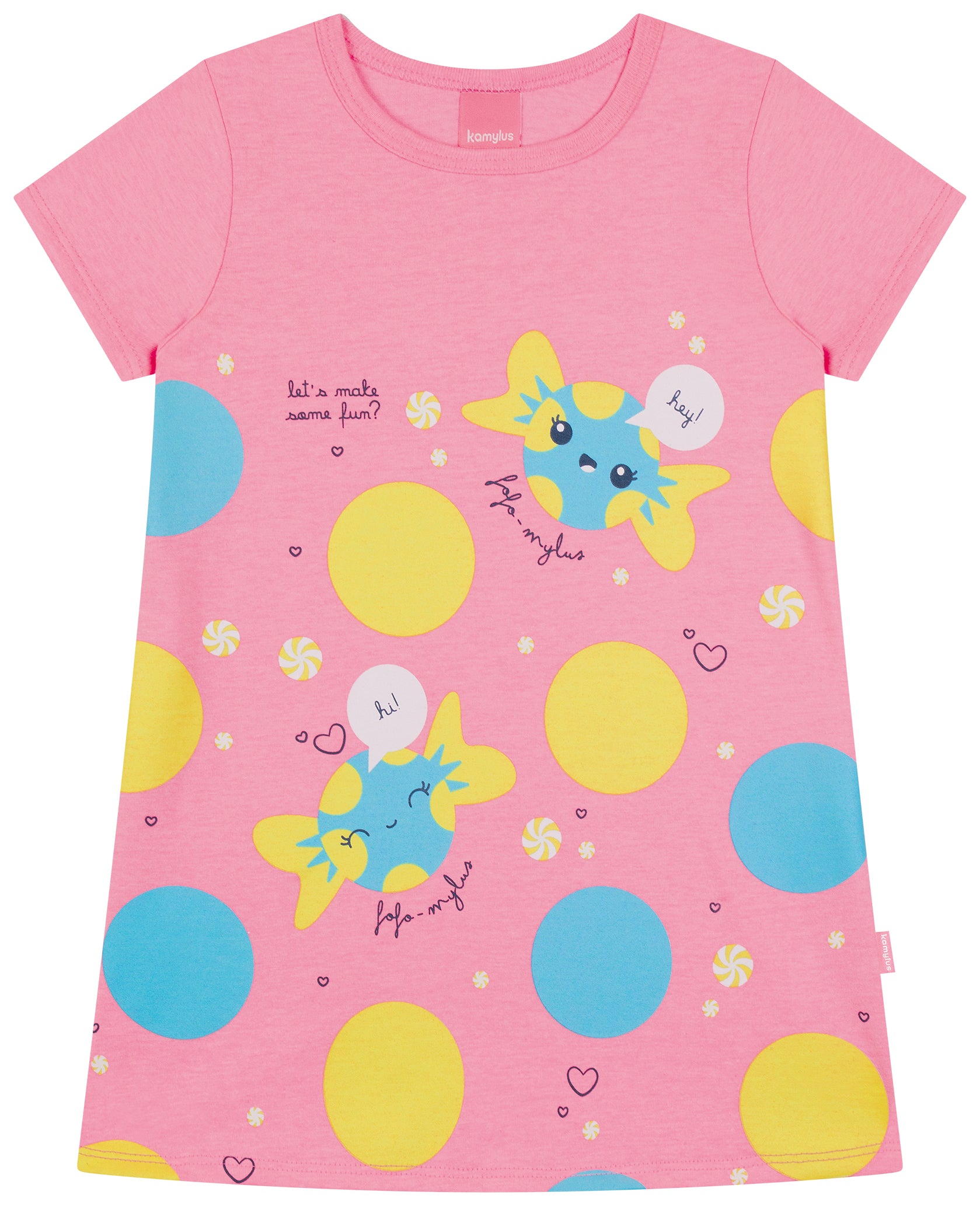 Vestido Infantil Kamylus Fofo com Bolsa de Bala – Microfibra Confortável – Look Completo