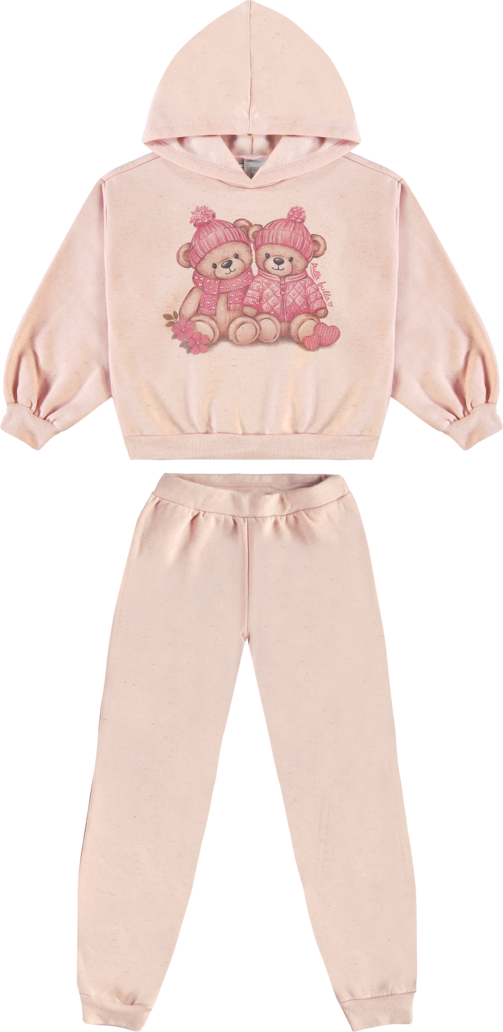 Conjunto Infantil Feminino Pulla Bulla Ursinhas Delicado e Confortável