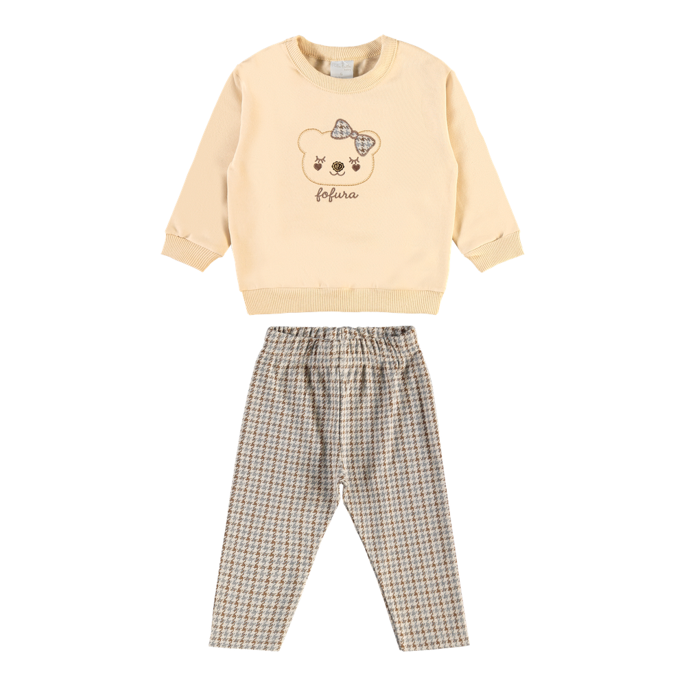 Conjunto Bebê Feminino Pulla Bulla Ursinha Fofura - Aconchego e Charme com Detalhes Bordados