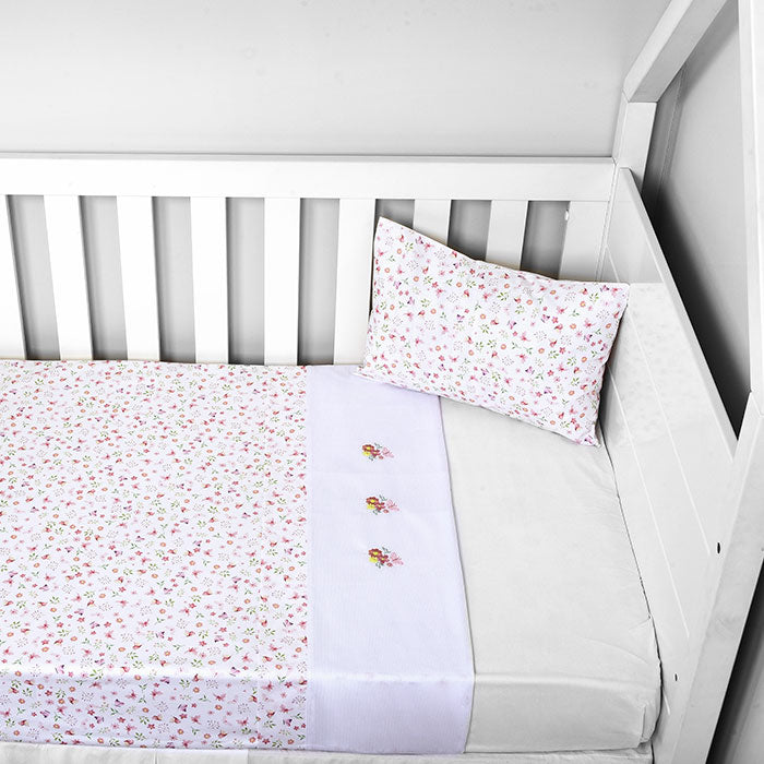 Jogo de Berço Americano Muito Mimo Bordado Enxoval 3 Peças