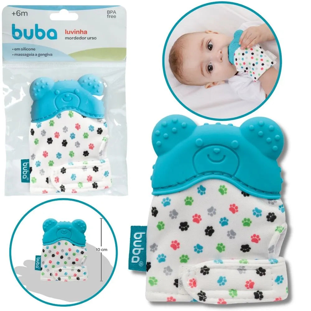 Luvinha Buba Mordedor Urso Bebê Alívio Gengiva Silicone