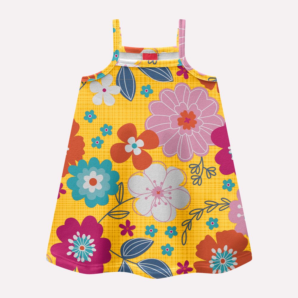 Vestido Infantil Kyly Flores Coloridas