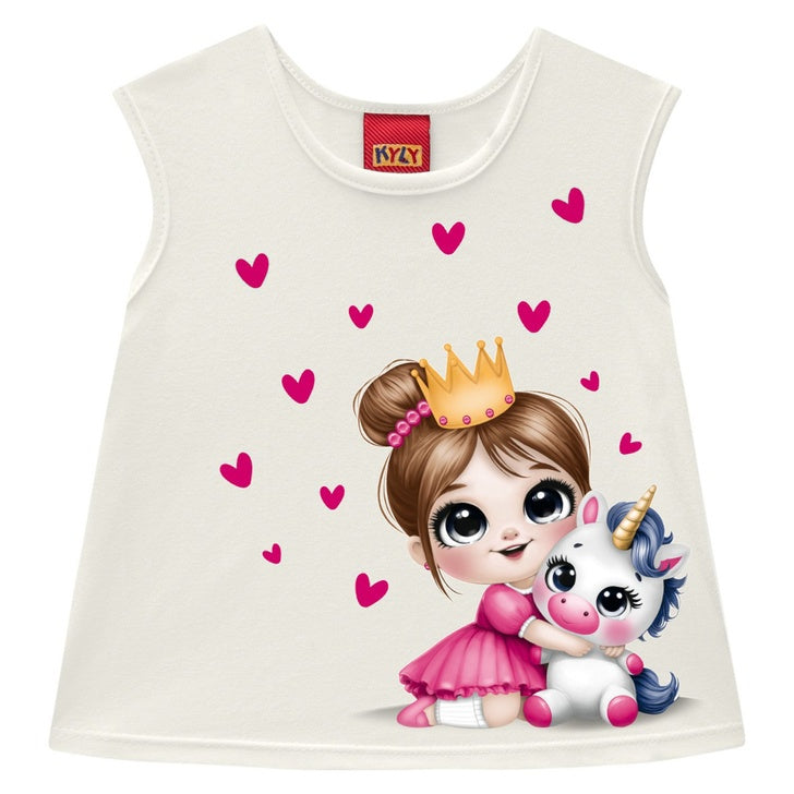 Regata Feminina Kyly Menina e Unicornio