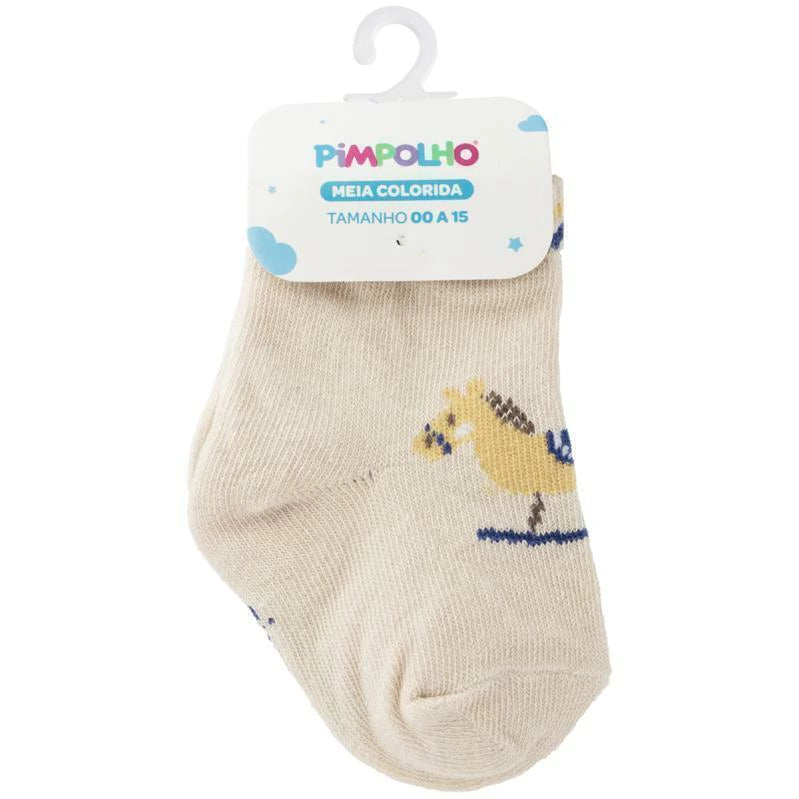 Meia Cano Alto Masculina Pimpolho Colorida 00 ao 15