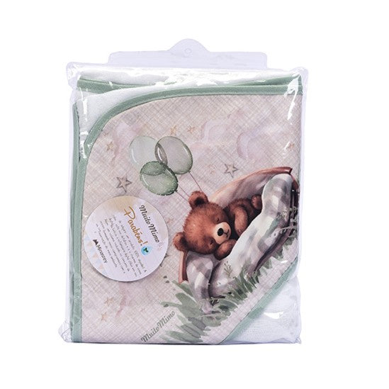 Toalha Fralda de Bebê com Capuz Estampado Muito Mimo 100% Algodão
