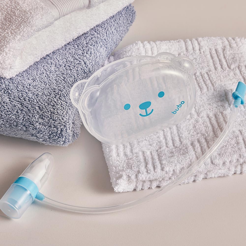Aspirador Nasal de Sucção Buba Ursinho com Estojo de Viagem 0m+