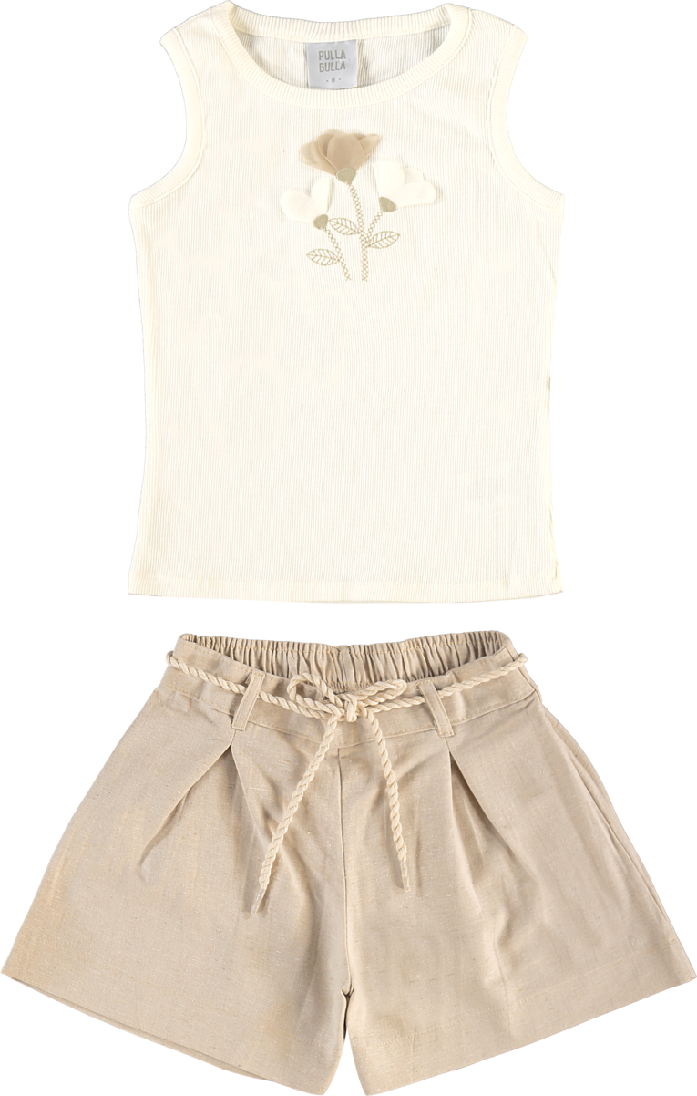 Conjunto Feminino Pulla Bulla Flores Bordado