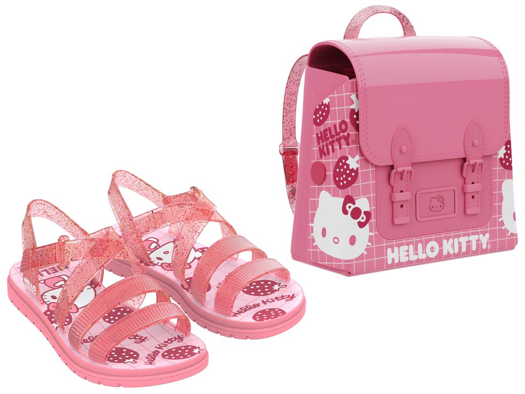 Sandália Infantil Grendene Kids Hello Kitty Sweet Bag Com Mochila
