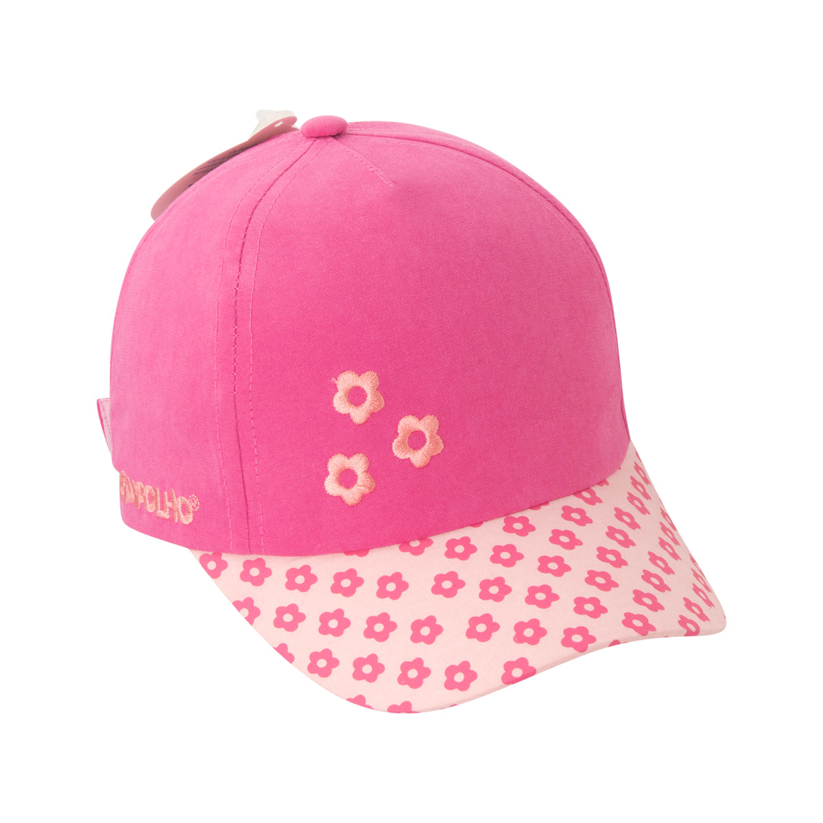 Boné Infantil Feminino Pimpolho Bordado com Ajuste em Velcro 02 a 04 Anos