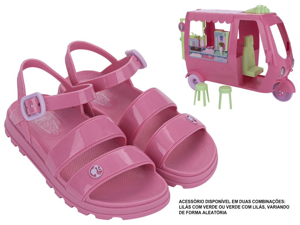 Sandália Infantil Grendene Kids Barbie Com Sorveteria