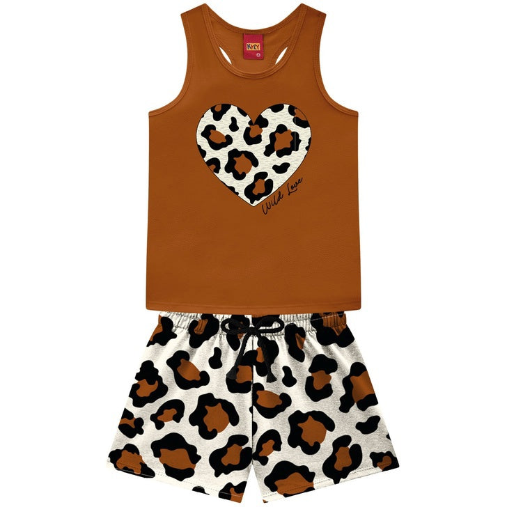 Conjunto Kyly Infantil Feminino Cute Love Onçinha
