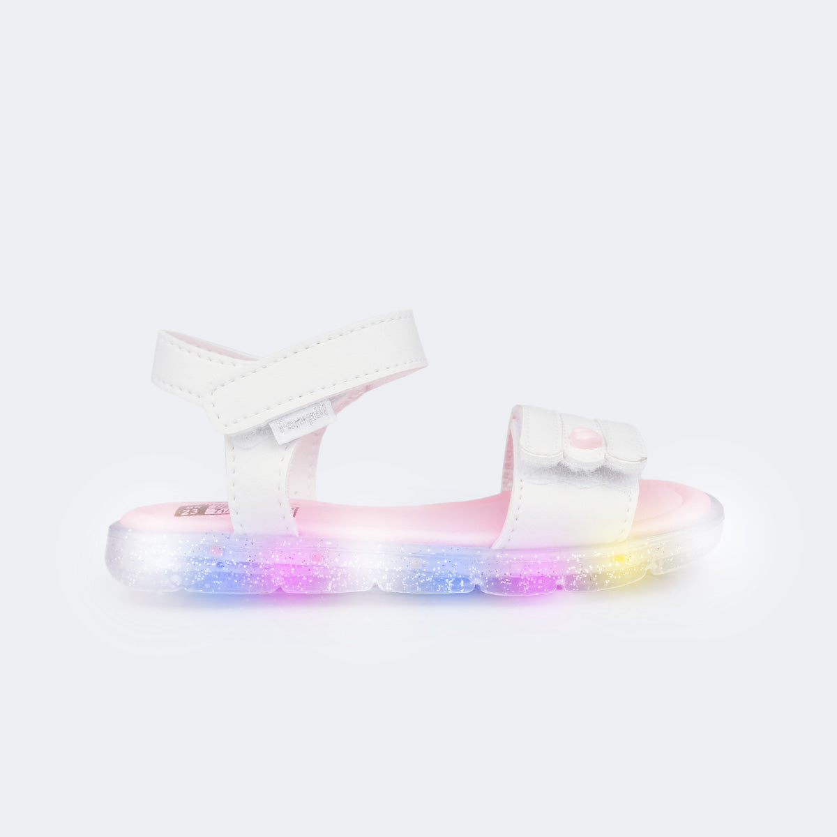 Sandália de LED Infantil Pampili Lulli Coração Perolado – Conforto, Estilo e Diversão