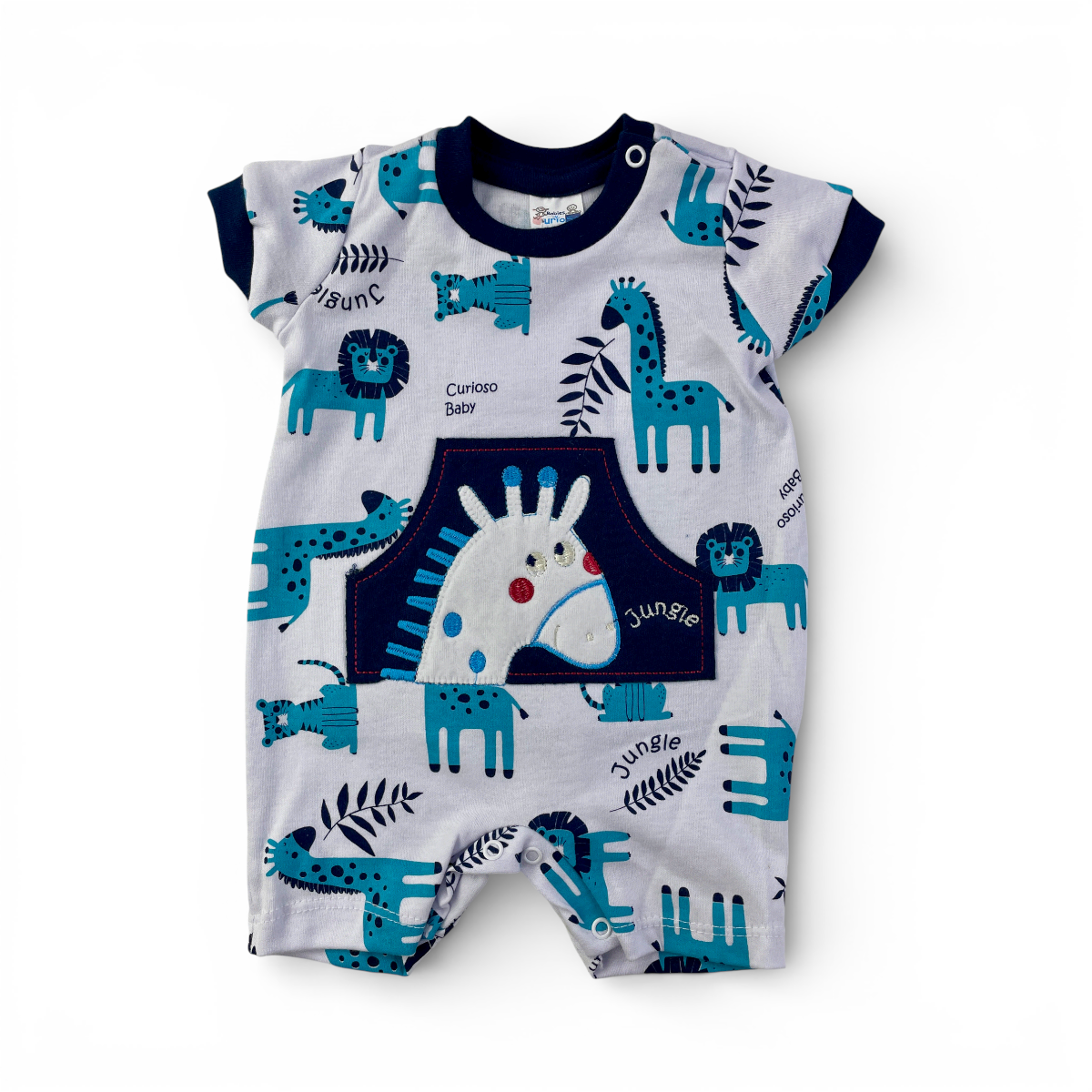 Macaquinho Masculino Infantil Curioso Girafa Jungle