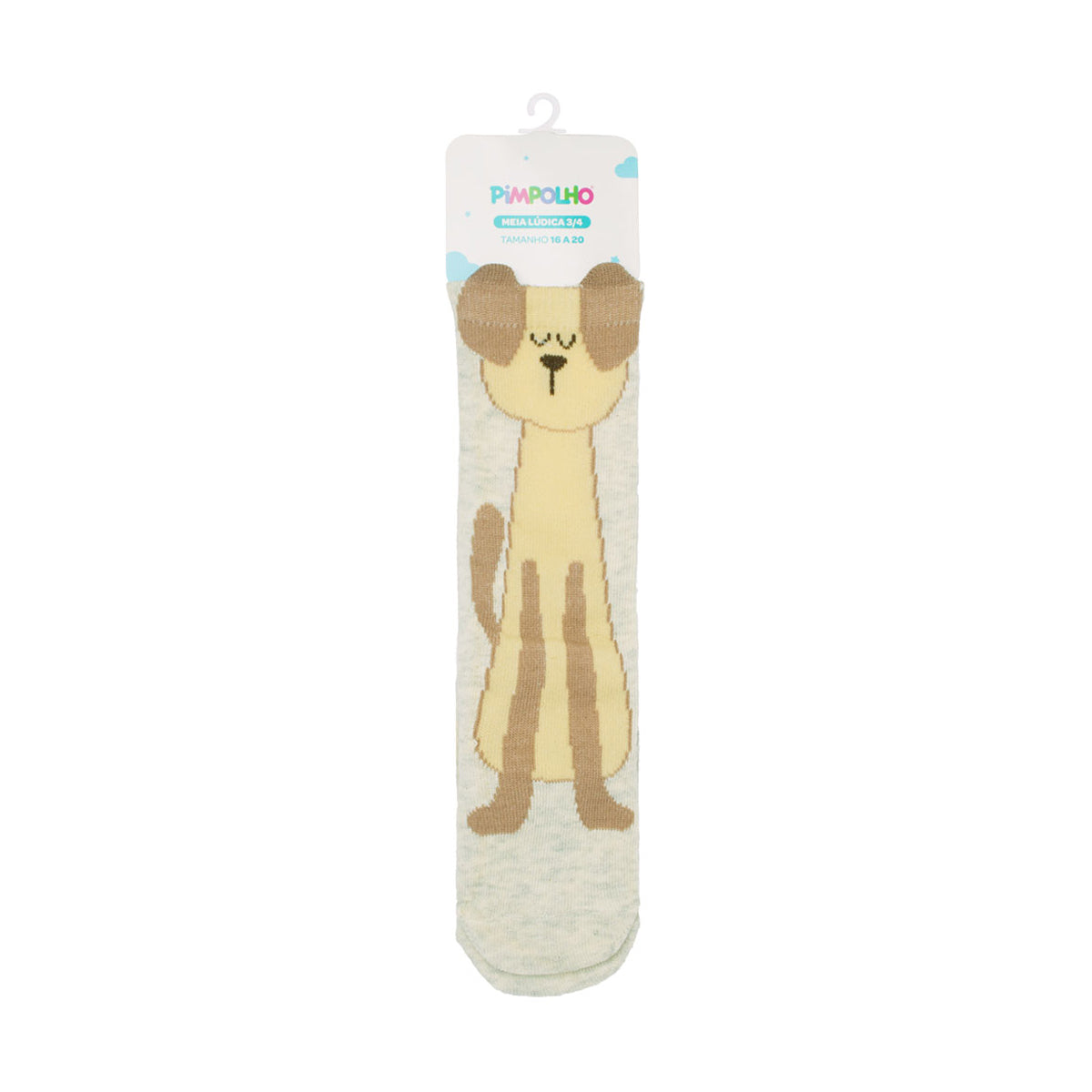 Meia Infantil Masculina Pimpolho Cano Longo 3/4 Divertida