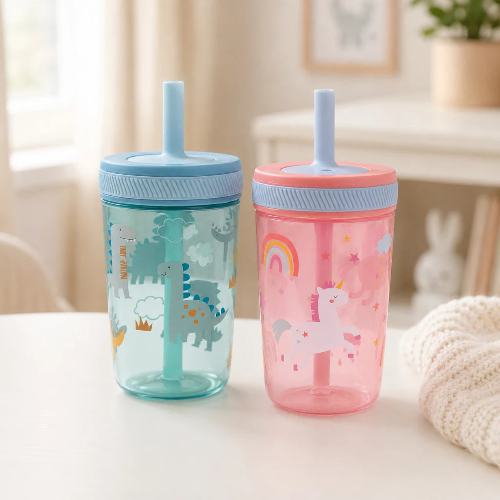 Copo Antivazamento Infantil Buba Magic com Canudo +12M Livre de BPA