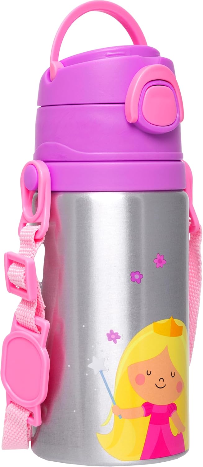 Garrafa Térmica Infantil Inox com Canudo e Alça