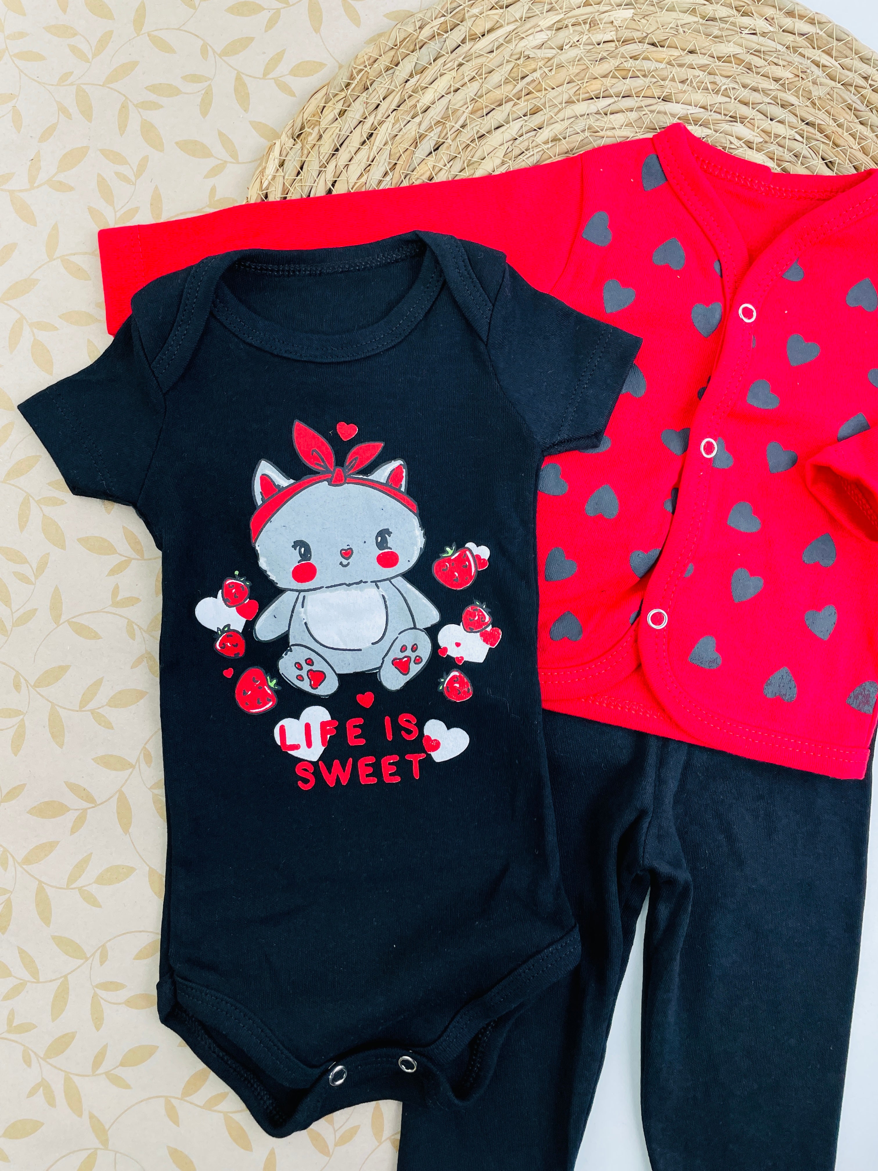 Conjunto Bichinhos Gatinha 3 Peças