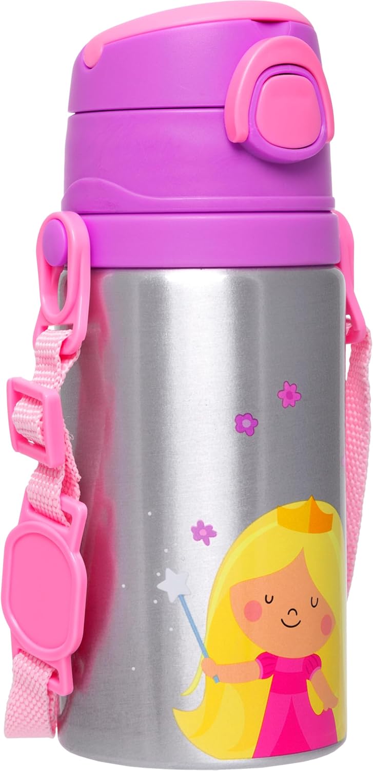 Garrafa Térmica Infantil Inox com Canudo e Alça