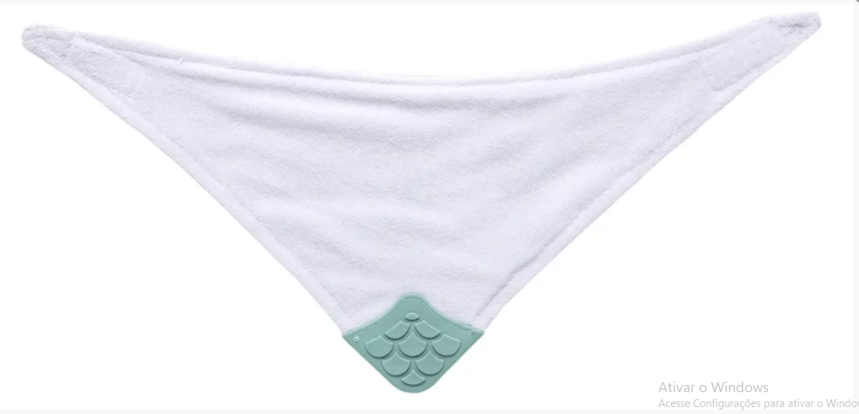 Bandana com Mordedor Bebê Buba Algodão Forro Antiumidade