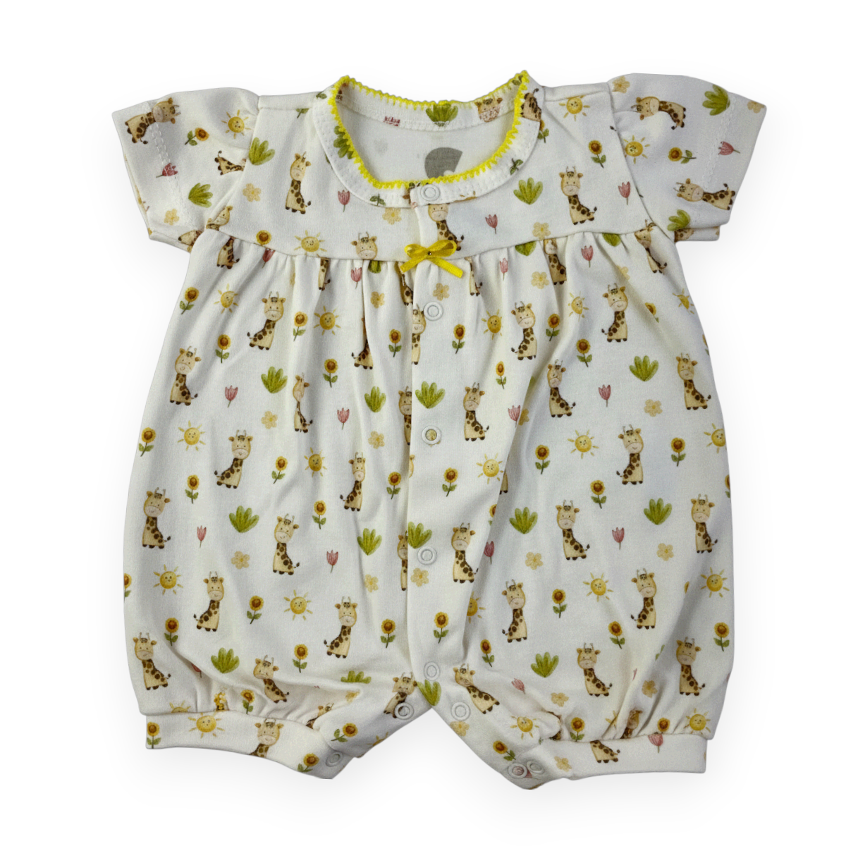 Macaquinho Feminino Infantil Curioso em Suedine com Estampa Digital