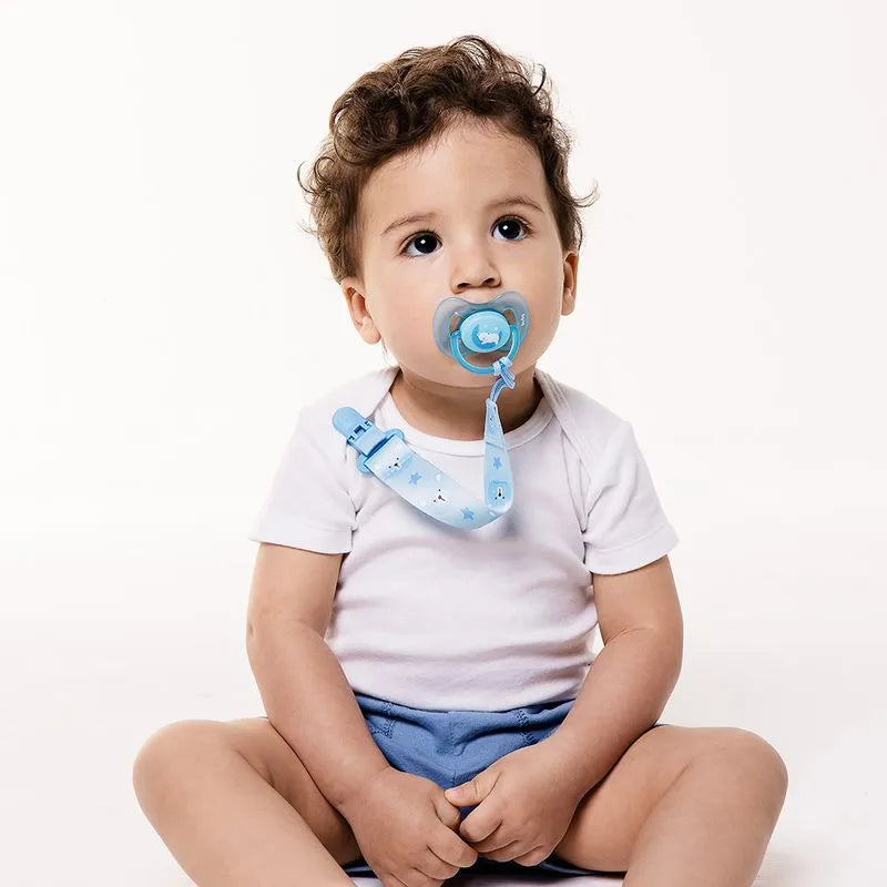 Prendedor de Chupeta Infantil Buba Baby Ursinho Seguro 3 Meses+