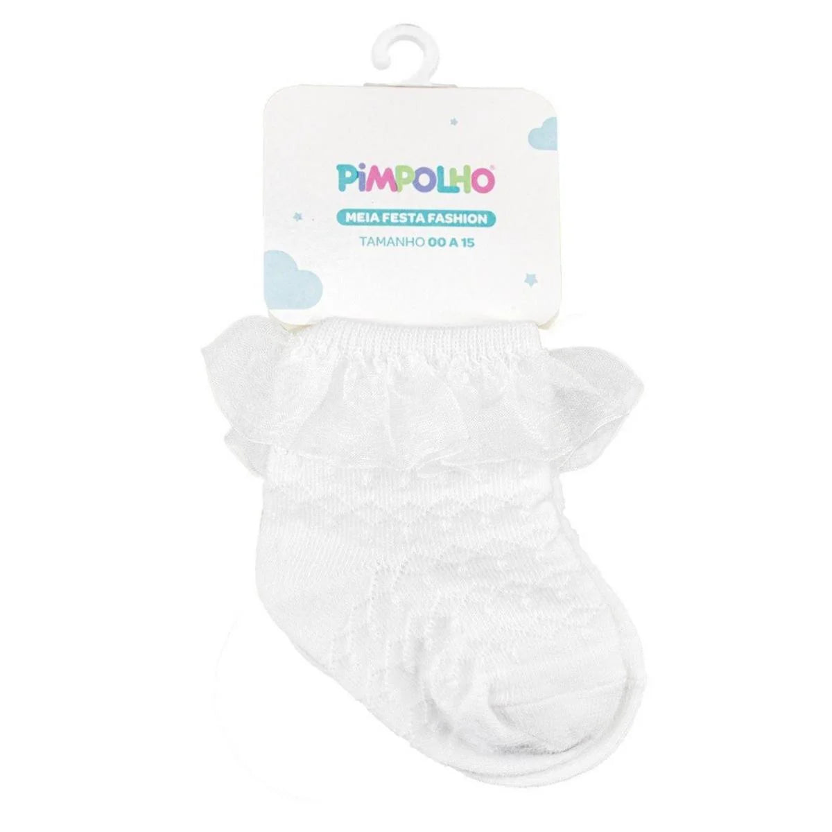 Meia Pimpolho Festa Fashion Conforto e Elegância Infantil
