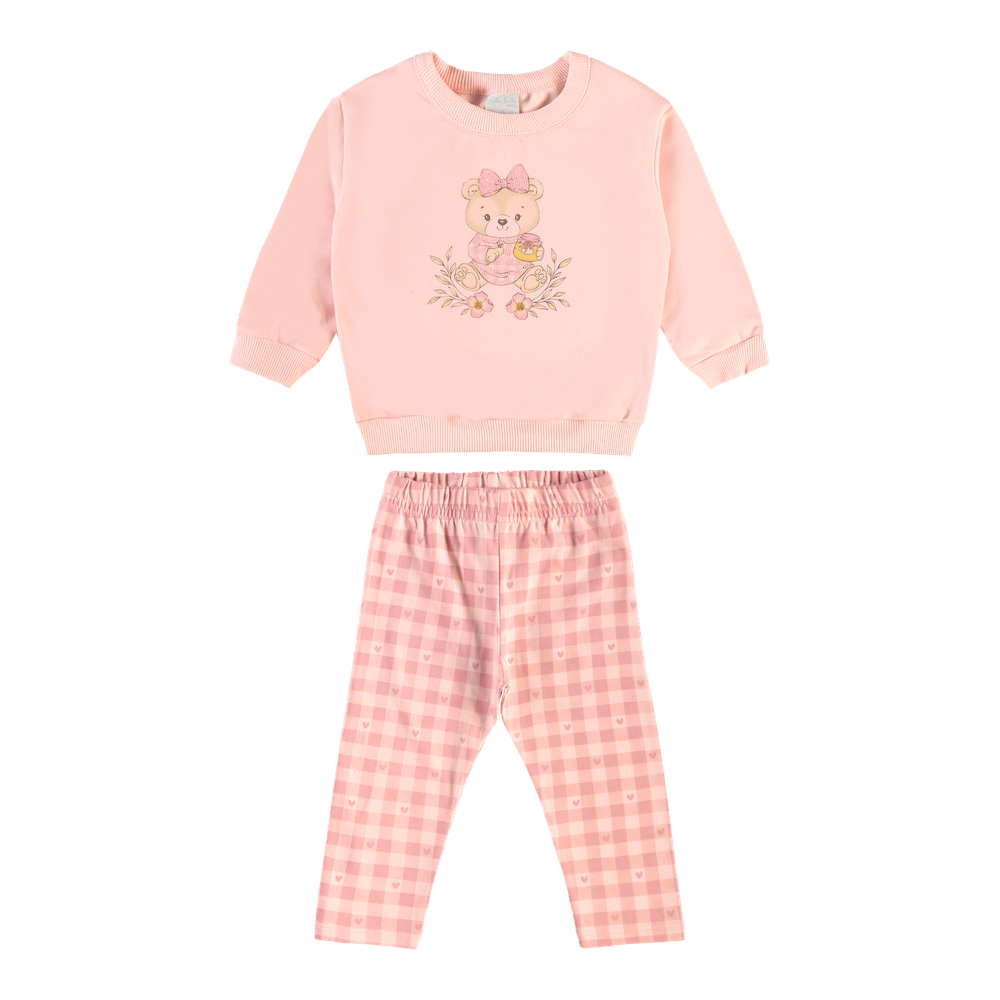 Conjunto Bebê Feminino Pulla Bulla Ursinha c/ Pote de Mel - Puro Aconchego e Doçura Clássica