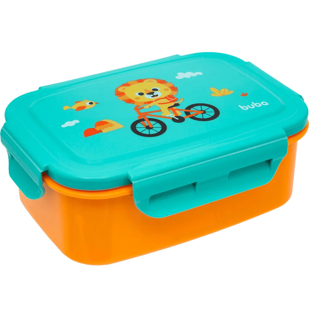 Pote Bentô Box Buba Zoo 600 ml em Aço Inox com Divisória