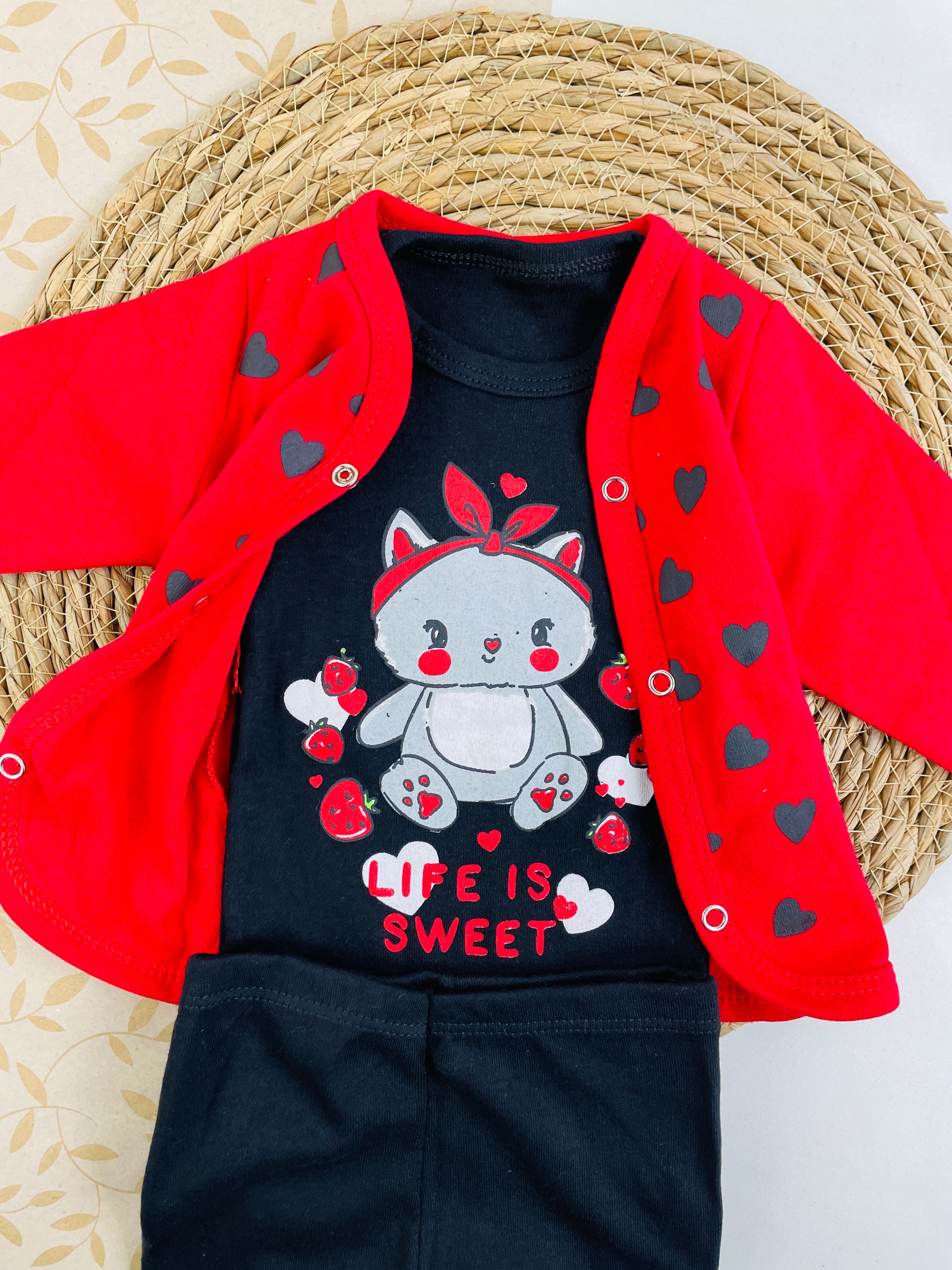 Conjunto Bichinhos Gatinha 3 Peças