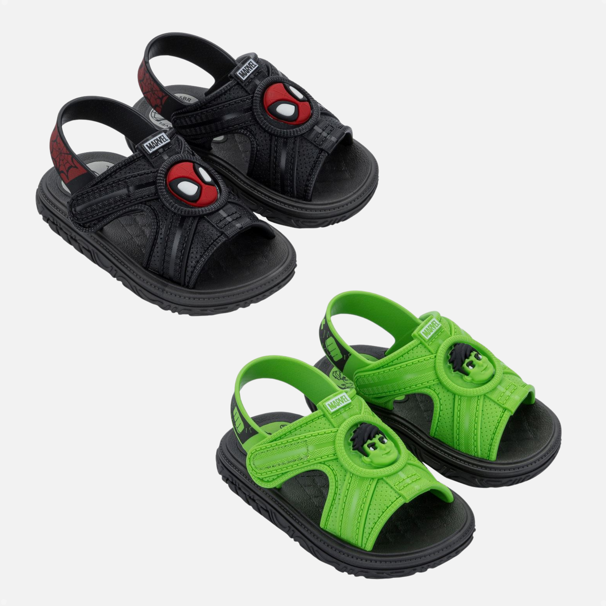 Papete Sandália Infantil Grendene Kids Marvel Happy Super Herói