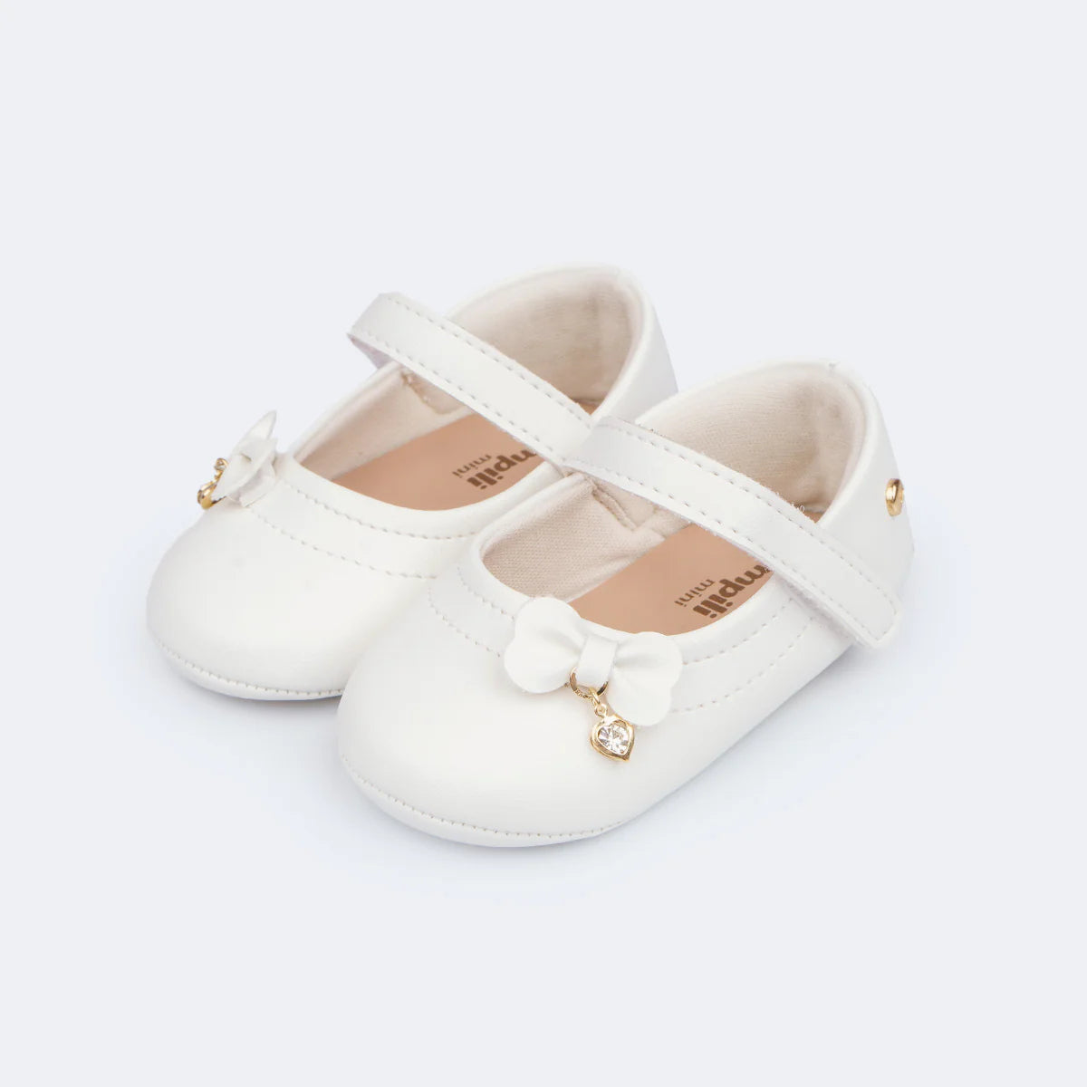 Sapatilha de Bebê Pampili Nina Mini Laço Branco