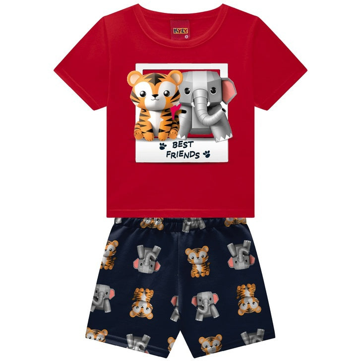 Conjunto Kyly Infantil Menino Best Friend Conforto e Estilo