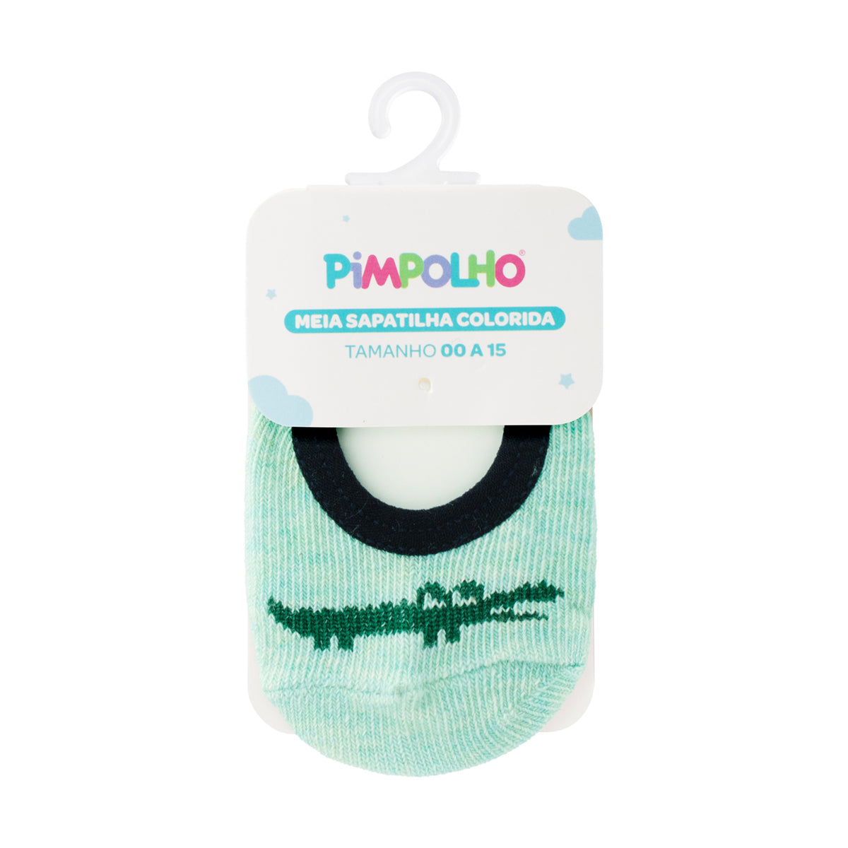 Meia Sapatilha Infantil Masculina Pimpolho Colorida 00 a 06 Meses