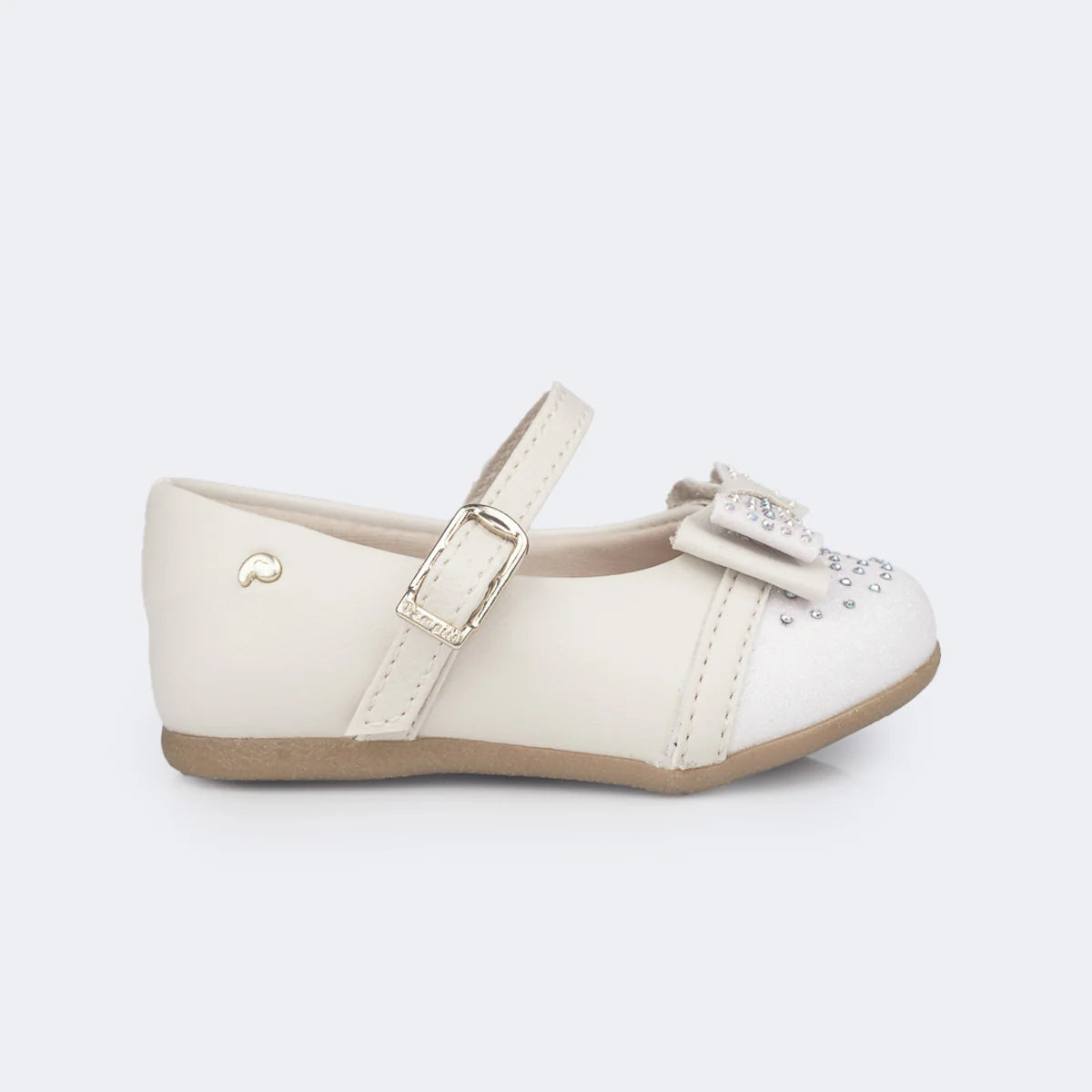 Sapato Pampili Angel Laço Duplo Glitter E Strass