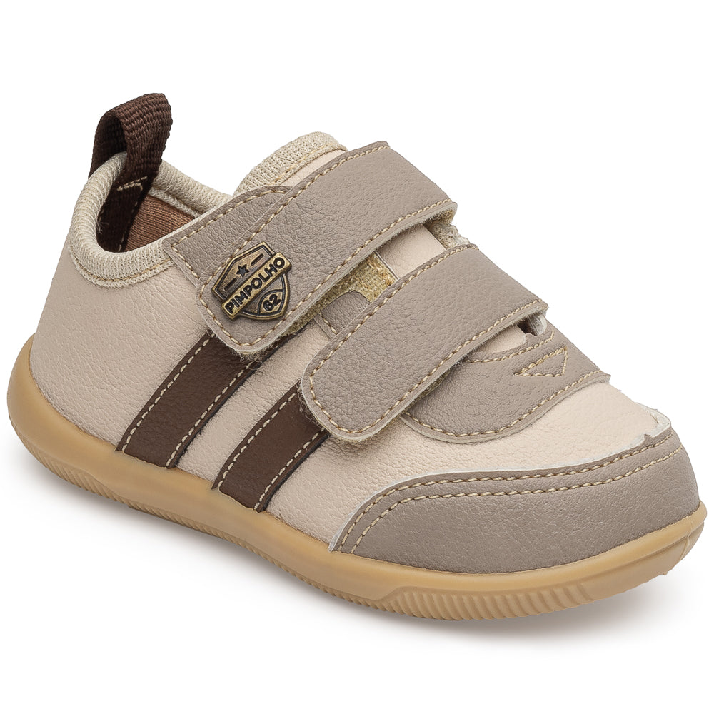Sapato Casual Infantil Menino Pimpolho Bicolor com Tiras e Velcro