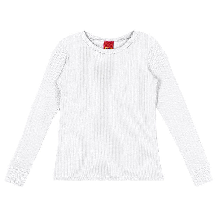 Blusa Infantil Kyly Manga Longa Básica Feminina