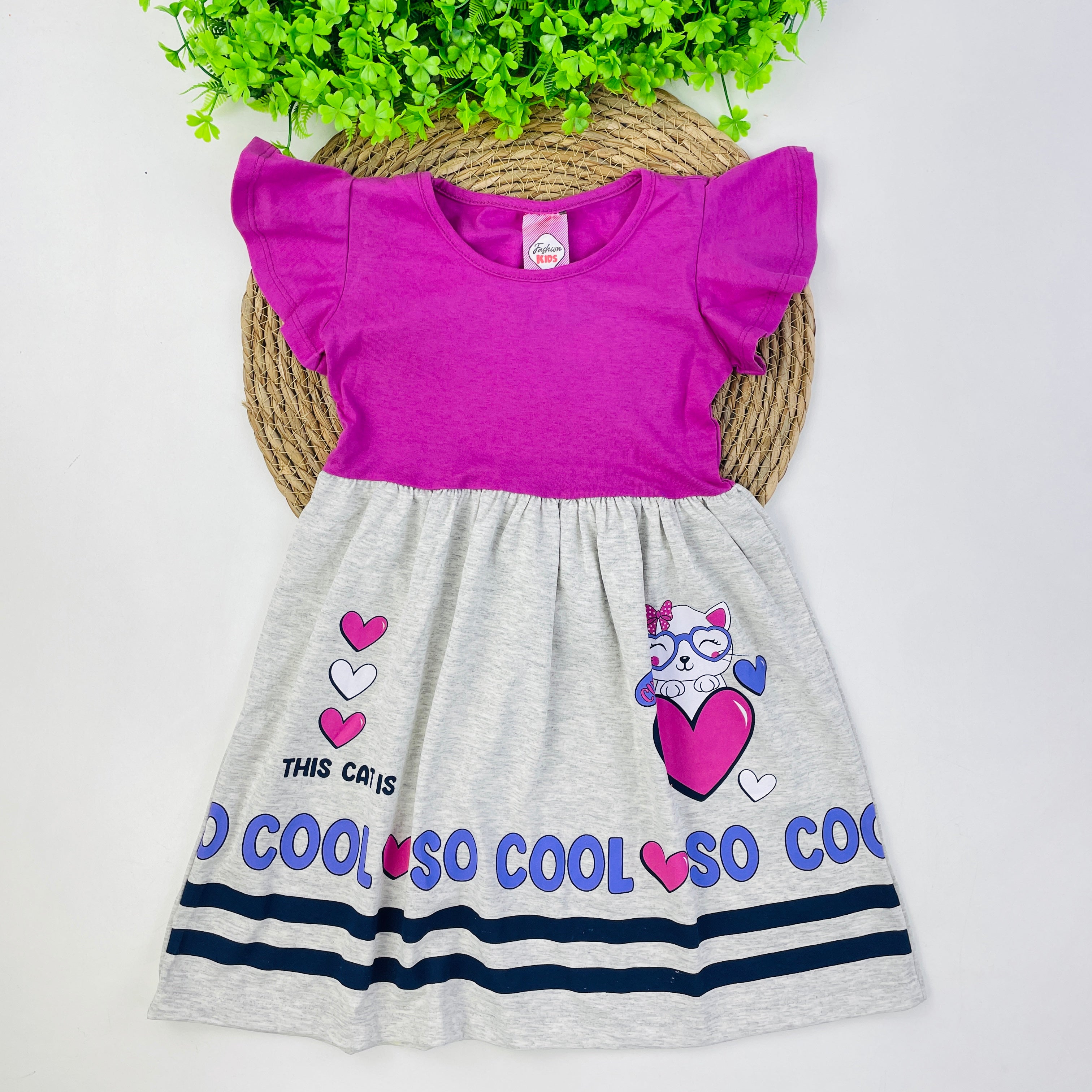 Vestido Fashion Kids Infantil MeninaThis Cat Is so Cool
