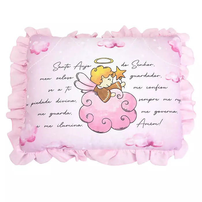Travesseiro Infantil Parapipi Bebê Oração Santo Anjo Macio